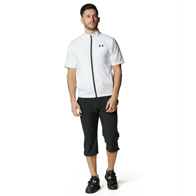 �ڥ᡼��������̵���ۥ�����������ޡ� ������ɥ֥졼���� ���㥱�å� ��� UA FRESH WOVEN FULL ZIP SHORT SLEEVE T-SHIRT 6001546-100 UNDER ARMOUR