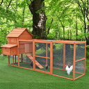 鶏小屋、木製屋外ウサギ小屋、換気ドアと取り外し可能なトレイ付き、モルモット小動物用大型ペットハウス(Gray)