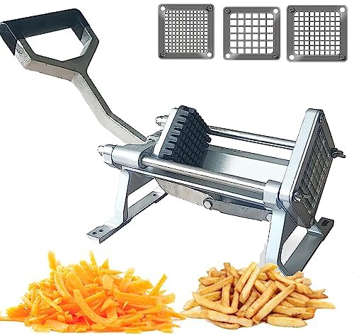 フライドポテトカッター ステンレススチール 業務用フライドポテトカッター、プロの業務用および家庭用..