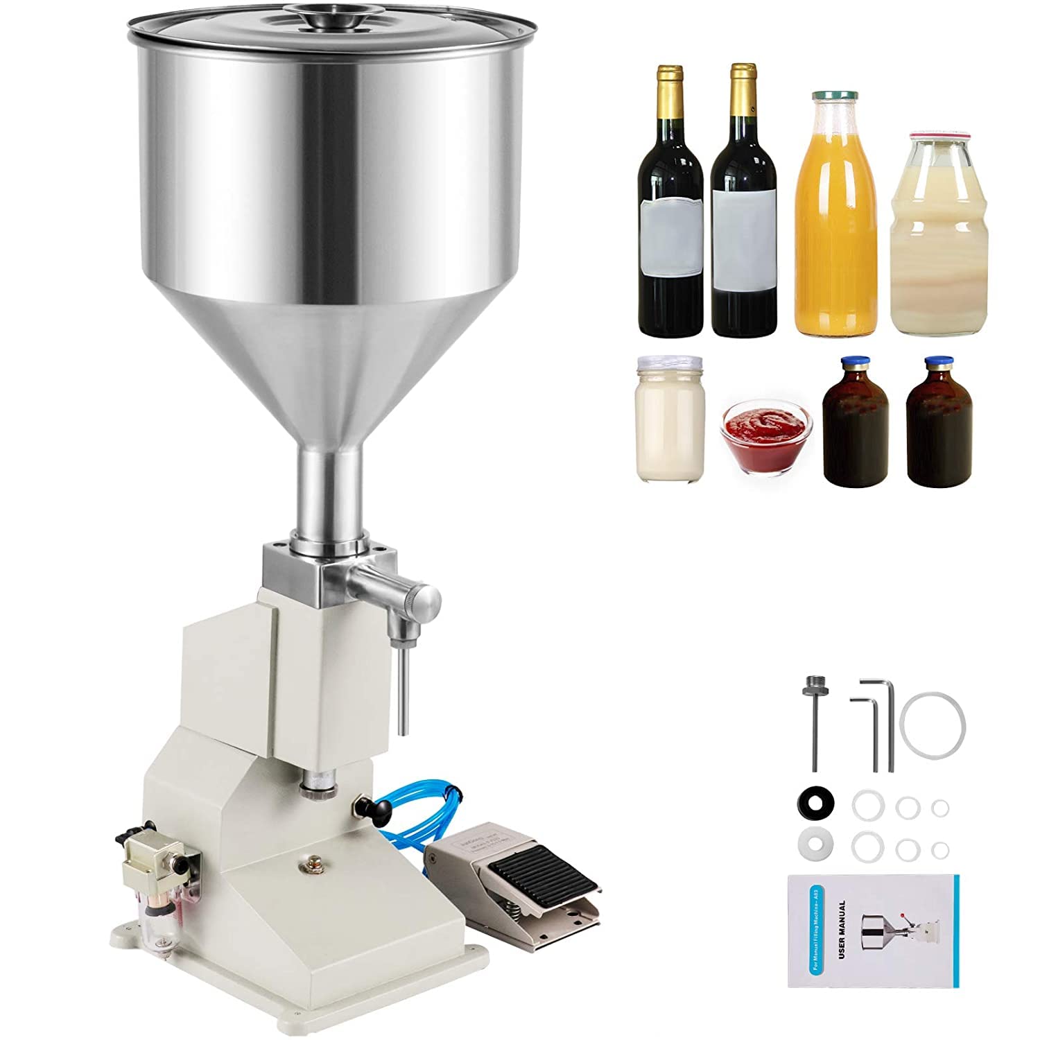 充填機 分注器 液体充填機 空気圧充填機 ペースト充填機 液体充填装置 定量小型充填機 卓上型 ステンレ..