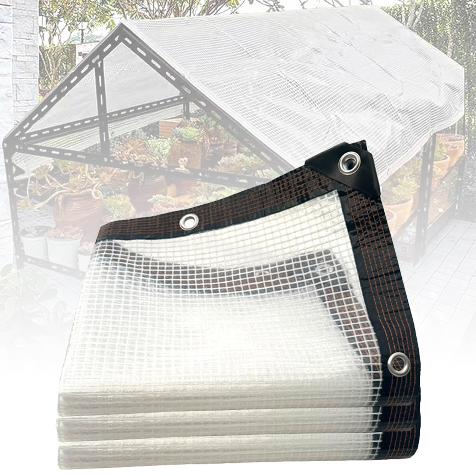 透明ビニールシート 雨よけシート 防水透明シート プラスチック保護カバー 耐久性 両面防水 防風 防塵 ..