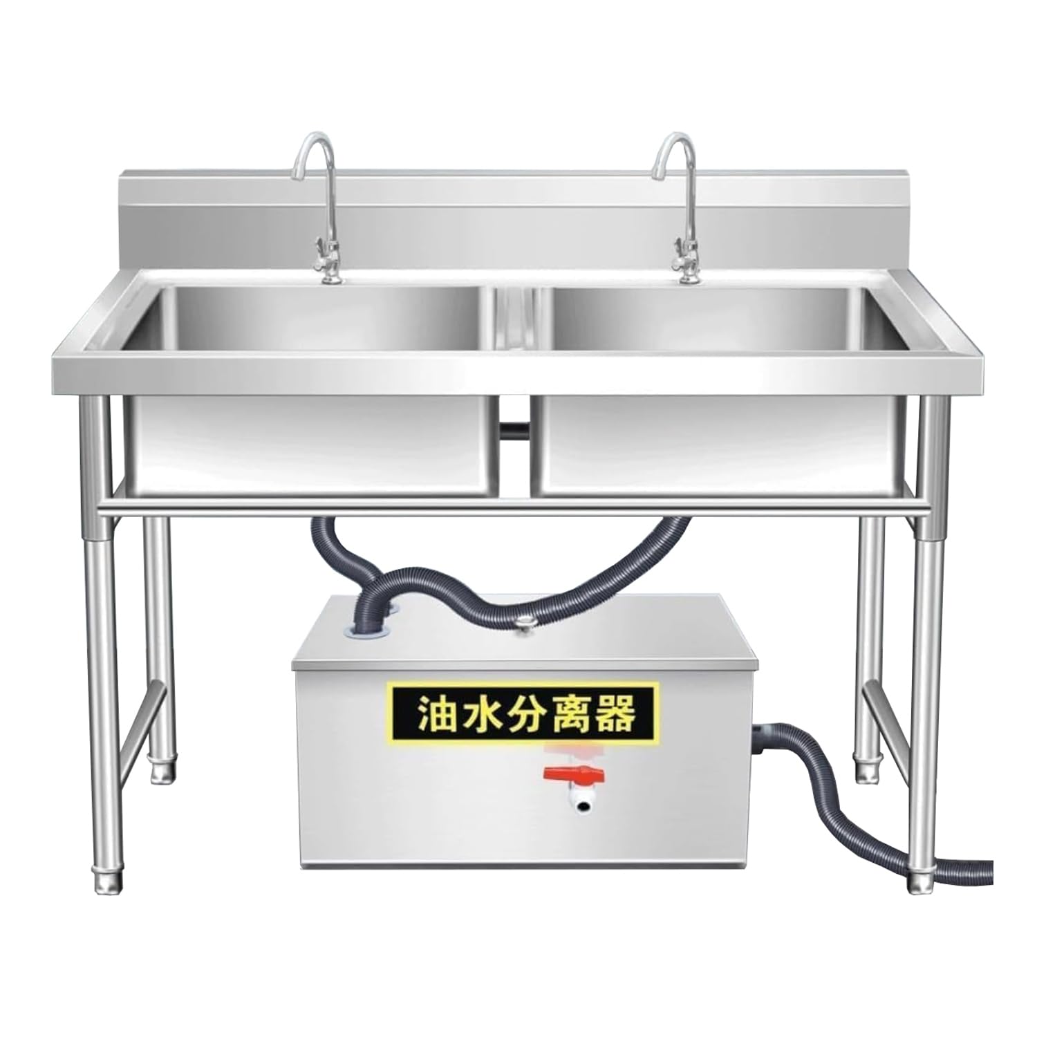 グリストラップ台所油水分離器 ステンレス製 油水分離器 油水率99% 耐荷重300kg 防錆/防臭 シンク直結..