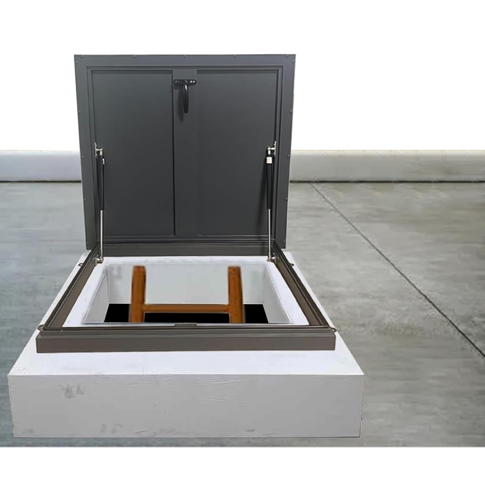 屋根ハッチ 天窓 屋根アクセスハッチ セキュリティドア 亜鉛メッキ粉体塗装鋼製 メンテナンス、緊急ア..