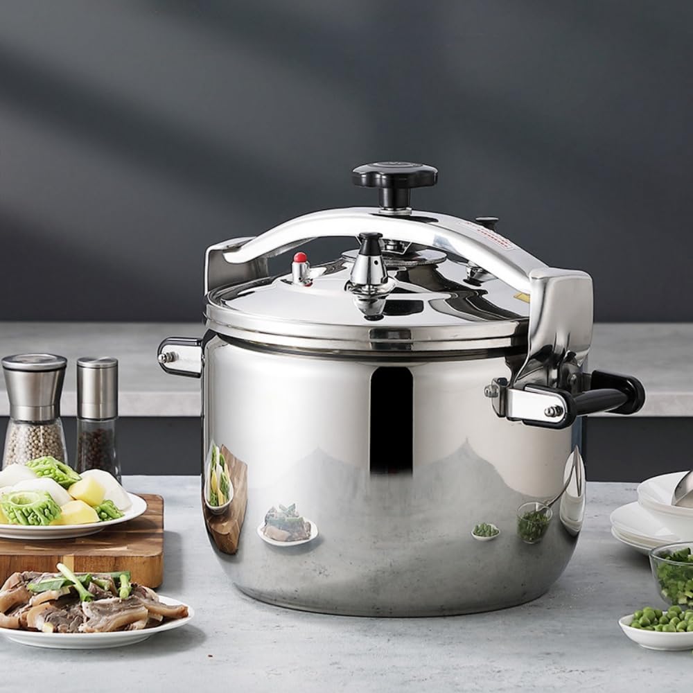 圧力鍋 ステンレス圧力鍋 15L-40L大容量 防爆 気密性が高く 省エネ 時間を節約する 簡単洗浄 ガスコンロ/IHコンロ/電気セラミックコンロ/ハロゲンコンロに対応 家庭用にも商業用にも適しています