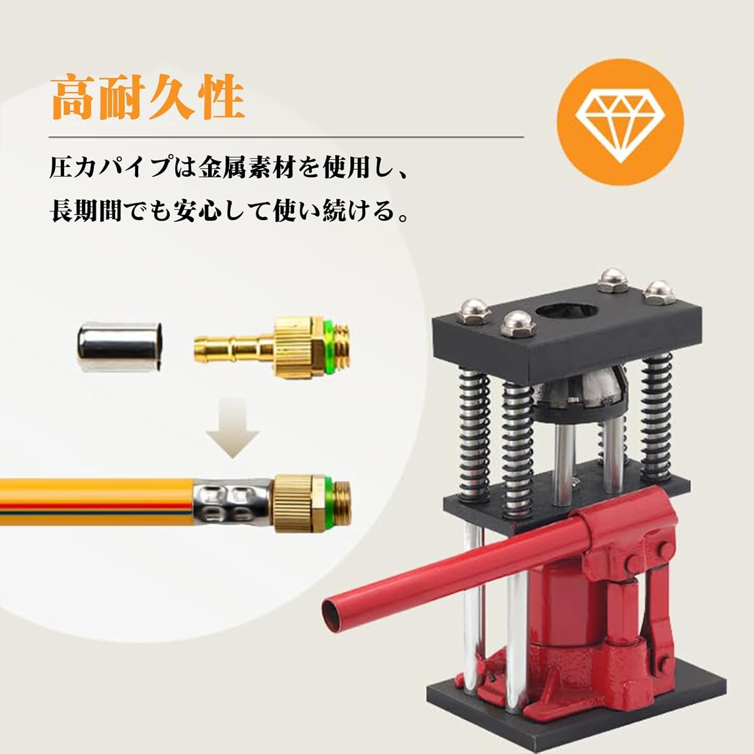 手動油圧パイプ圧着機 手動プレス6角/8角圧着 加締め機 裸圧着ペンチ 圧着ペンチ ...