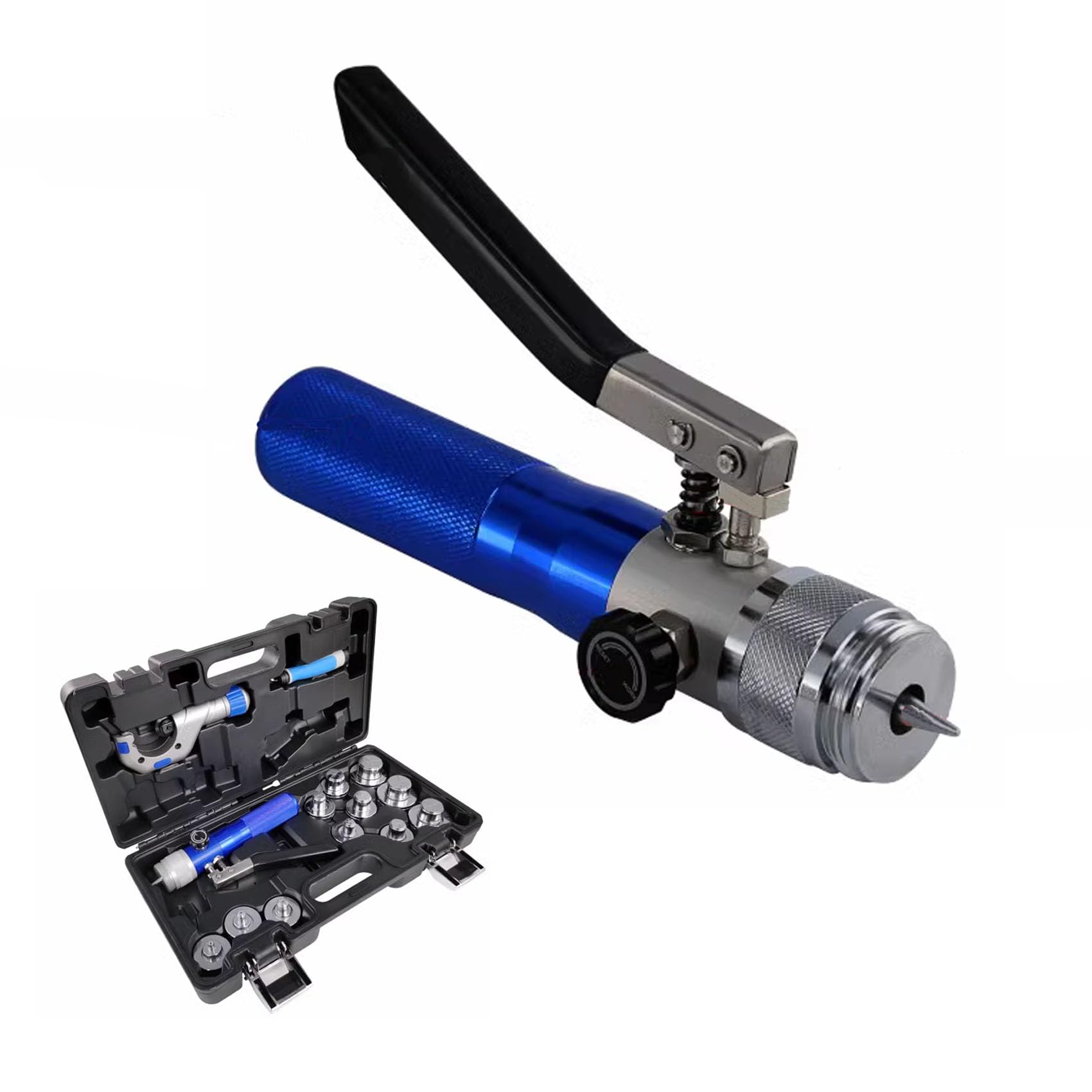 パイプエキスパンダー 銅管エキスパンダー油圧チューブスエージングおよびチューブ 拡張ツールキット範囲 10-28mm 7ヘッドキット(CT-300A)付き