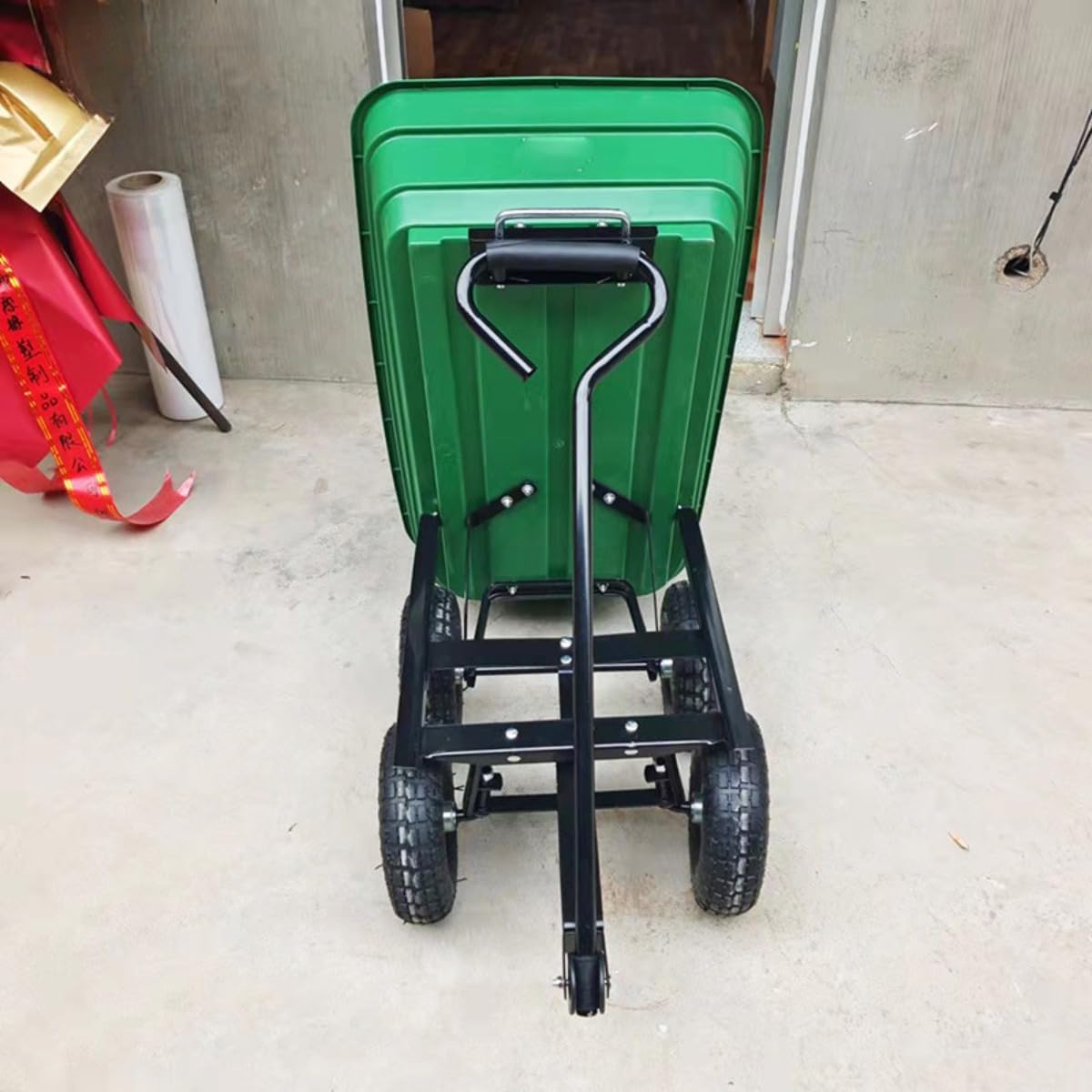 ガーデン4輪車 ダンプカートカート キャンプカート キャリーワゴン おしゃれ 空気...