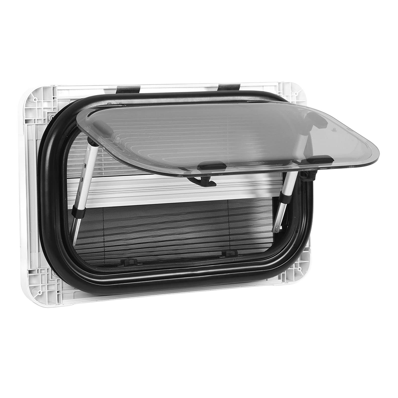 RV ウィンドウ 500 X 300mm UV 保護 RV 緊急ウィンドウ 75° 開口角プッシュアウト キャンピングカー ウ..