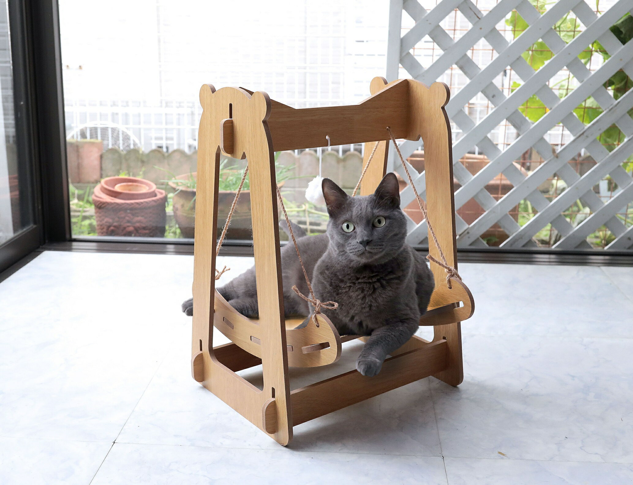 送料無料　至福のねこゆら　猫ブランコ　組みたて簡単!　ワンちゃんにも　お買い得　激安