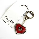 バリー 未使用 キーリング ハートモチーフ レッド×シルバー 中古 Sランク BALLY | レディース 女性 小物 キーホルダー タグ付き 【ネコポス送料無料】