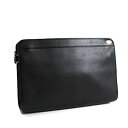 ダンヒル セカンドバッグ クラッチバッグ レザー ブラック 中古 ABランク dunhill |メンズ 男性用 紳士 ビジネスバッグ ファスナー式 【送料無料】