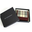 バーバリー コインケース ノヴァチェック ベージュ×ワインレッド 中古 Aランク BURBERRY|レディース 女性 ブランド 箱付き 【送料無料】