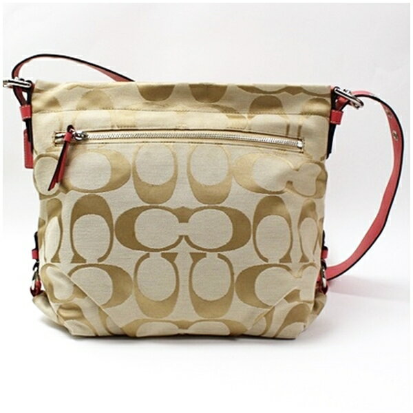 コーチ シグネチャー ショルダーバッグ F15067 キャンバス×レザー ベージュ 中古 ABランク COACH｜女性用 レディース【送料無料】