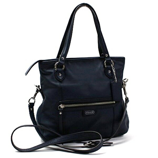 コーチ 2WAY トートバッグ 肩掛け 斜め掛け F23091 レザー ネイビー 中古 ABランク COACH｜女性用 レディース 【送料無料】