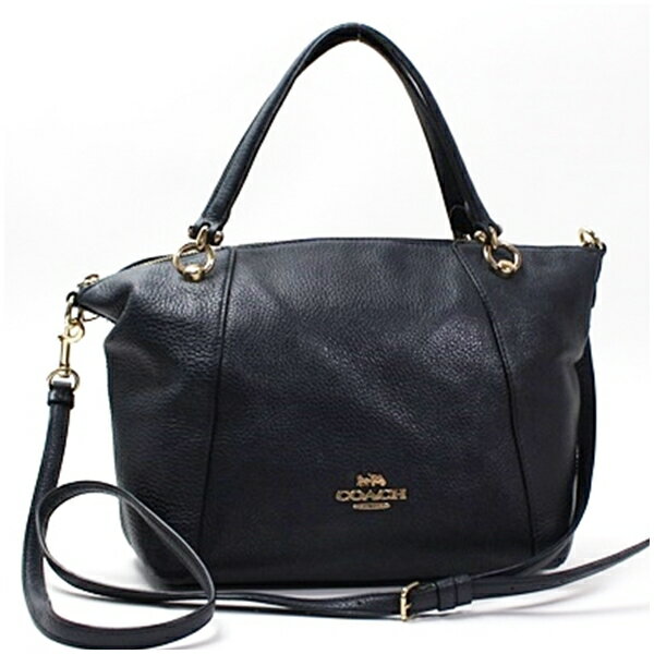 コーチ 2WAY ショルダーバッグ 肩掛け 斜め掛け C6229 レザー ネイビー 中古 Bランク COACH｜女性用 レディース 【送料無料】