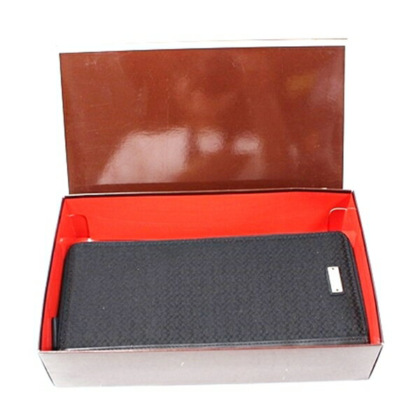 コーチオーガナイザー ラウンドジップ長財布 キャンバス×レザー ブラック 中古 ABランク COACH｜メンズ 男性 ブランド 小銭入れ有 トラベルケース 箱付き 【送料無料】