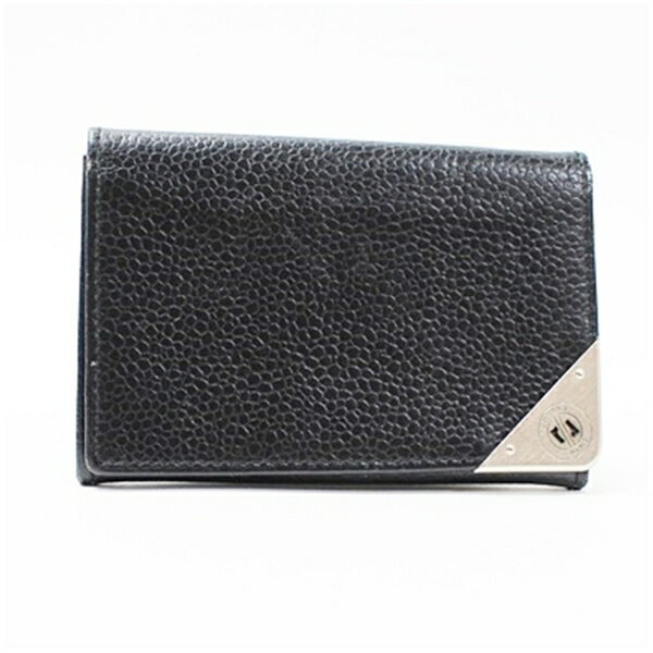 レノマ 二つ折り カードケース 名刺入れ レザー ブラック 中古 ABランク renoma｜メンズ 男性 ビジネス 薄い 薄型 【ネコポス送料無料】