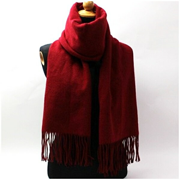 ランバン カシミヤ 大判マフラー レッド 無地 60×190センチ 中古 Aランク LANVIN | ...