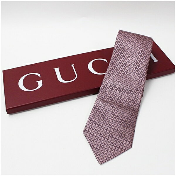 GUCCI - グッチ シルク ネクタイ ロゴ柄 中古 Aランク GUCCI ｜メンズ ビジネス 箱付き 【送料無料】