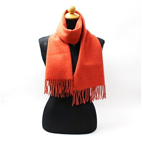 タケオキクチ カシミヤ マフラー オレンジ 無地 148×30センチ 中古 Aランク TAKEO KIKUCHI ｜メンズ レディース 男性 女性 防寒 【ネコポス送料無料】 【クリーニング済み】