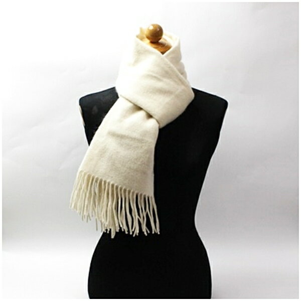 クロエ 大判マフラー ホワイト 無地 176×48センチ 中古 ABランク Chloe ｜レディース女性 防寒 【送料無料】 【クリーニング済み】