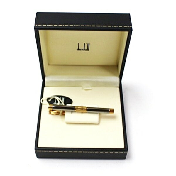 ダンヒル 未使用 ネクタイピン シルバー×ゴールド 中古 Sランク dunhill｜メンズ 男性用 ビジネス スーツ小物 クリップ式 ケース付き 【送料無料】