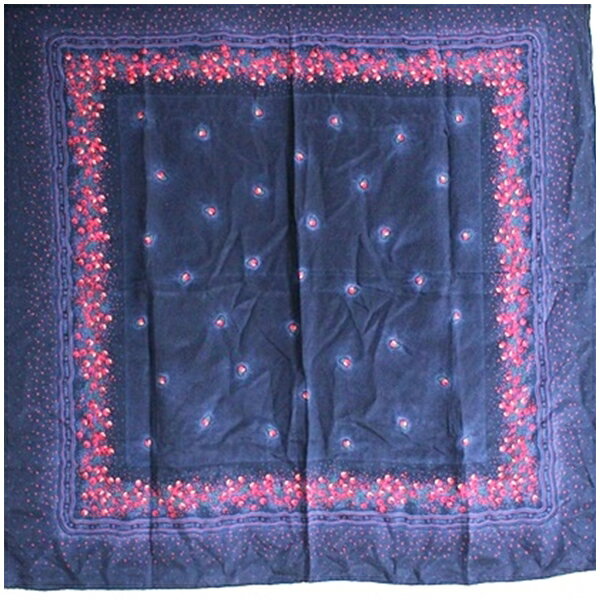 ロエベ スカーフ ネイビー×レッド 中古 ABランク LOEWE｜レディース 女性 【ネコポス送料無料】