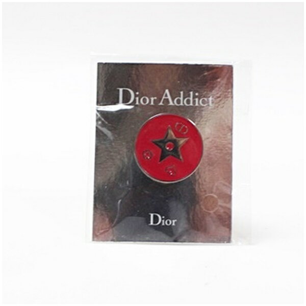 クリスチャンディオール ピンバッジ 未使用 スター柄 ピンク×シルバー 中古 Sランク Christian Dior｜レディース 女性用 アクセサリー 【ネコポス送料無料】