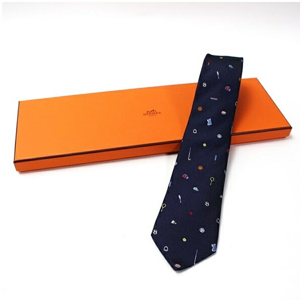 樂天商城 - エルメス シルク ネクタイ 339364T 中古 Aランク HERMES ｜メンズ ビジネス 箱付き 【送料無料】 【クリーニング済み】