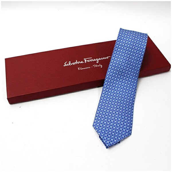 樂天商城 - サルバトーレフェラガモ 未使用 シルク ネクタイ 中古 Sランク Salvatore Ferragamo｜メンズ ビジネス タグ付き 箱付き 【送料無料】