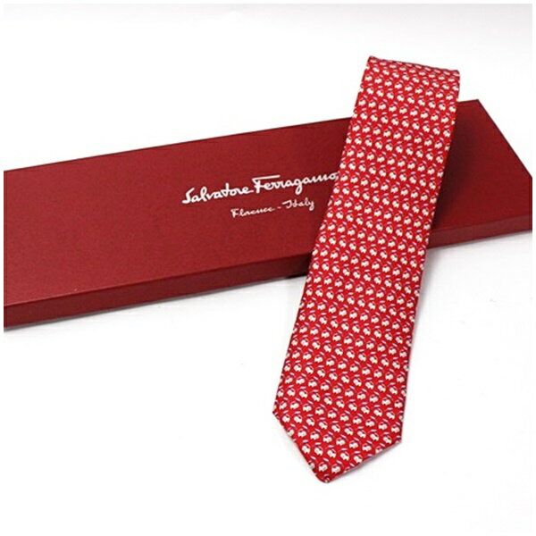 樂天商城 - サルバトーレフェラガモ 未使用 シルク ネクタイ ライオン柄 中古 Sランク Salvatore Ferragamo ｜メンズ ビジネス タグ付き 箱付き 【送料無料】
