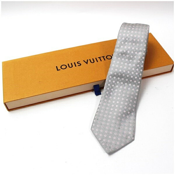 樂天商城 - ルイヴィトン シルク ネクタイ ドット ロゴ 中古 Aランク LOUIS VUITTON ｜メンズ ビジネス 箱付き 【送料無料】