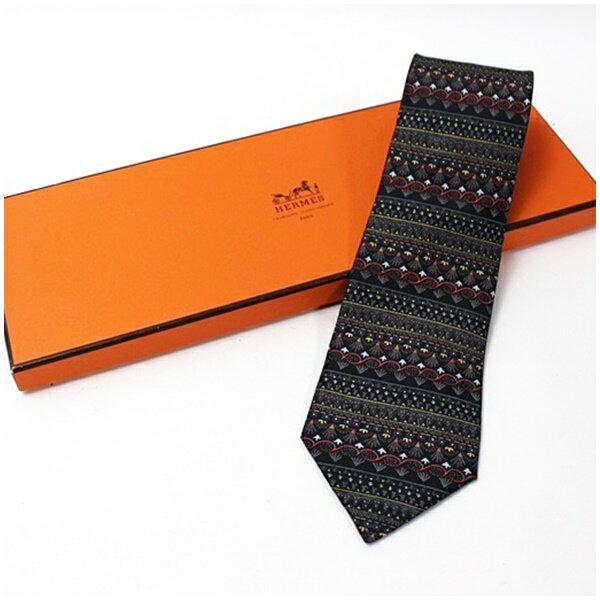 HERMES - エルメス シルク ネクタイ 中古 Aランク HERMES ｜メンズ ビジネス 箱付き 【送料無料】
