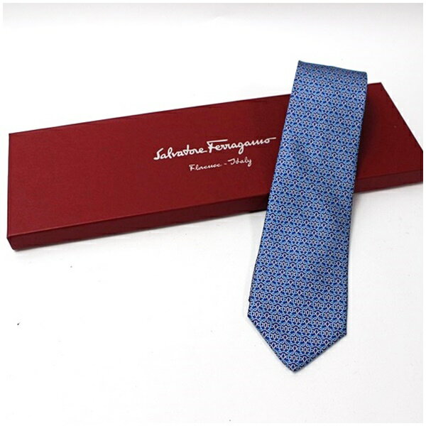 樂天商城 - サルバトーレフェラガモ シルク ネクタイ ガンチーニ柄 中古 Aランク Salvatore Ferragamo｜メンズ ビジネス 箱付き 【送料無料】