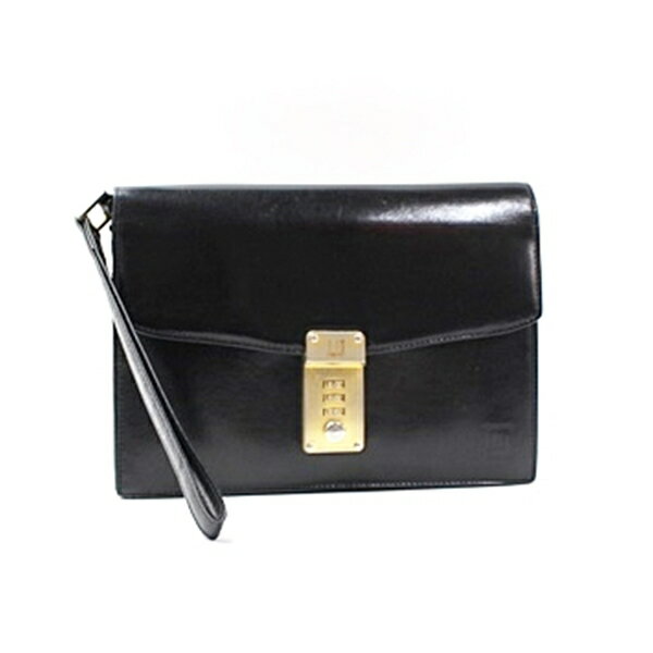 dunhill レザー ビジネス ブリーフケース ゴールド金具 ダイヤルロック ビジネスバッグ ブリーフケース ハンド ロゴゴールド金具 鍵チャーム
