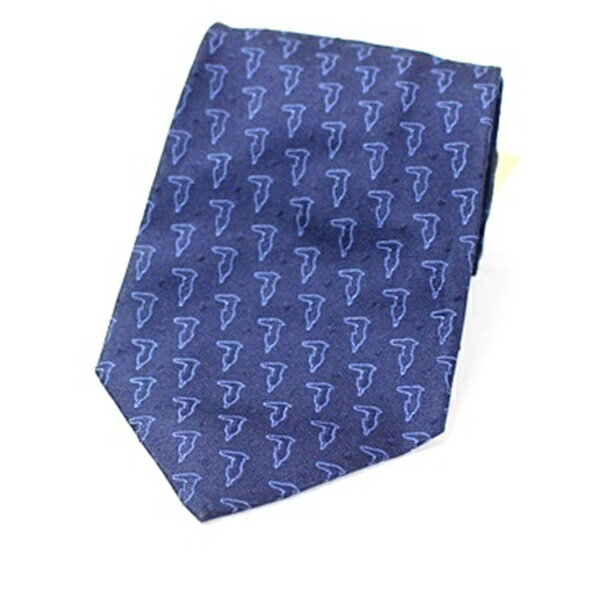 樂天商城 - トラサルディ シルク ネクタイ 未使用 ロゴ柄 中古 Sランク TRUSSARDI ｜メンズ ビジネス タグ付き 【ネコポス送料無料】