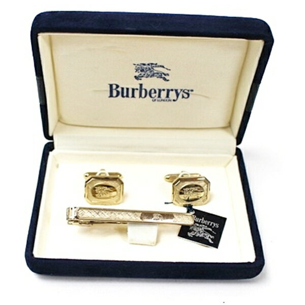 BURBERRY カフス＆ネクタイピン セット シルバー 高級アクセ 中古・古着通販】Burberry's (バーバリーズ) ネクタイピン・カフス