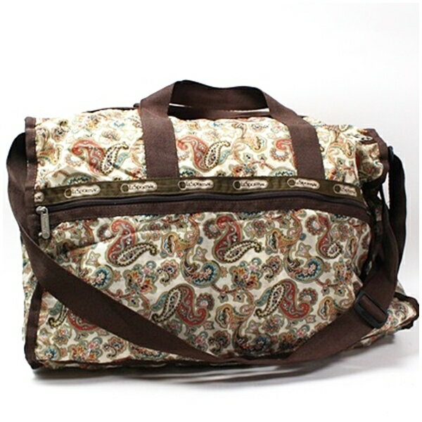 LeSportsac - レスポートサック 2WAY ナイロン ボストンバッグ 肩掛け 斜め掛け ベージュ×ブラウン ペイズリー 中古 Bランク LeSportsac｜女性 レディース 大容量 旅行 軽量 ポーチ付き 【送料無料】