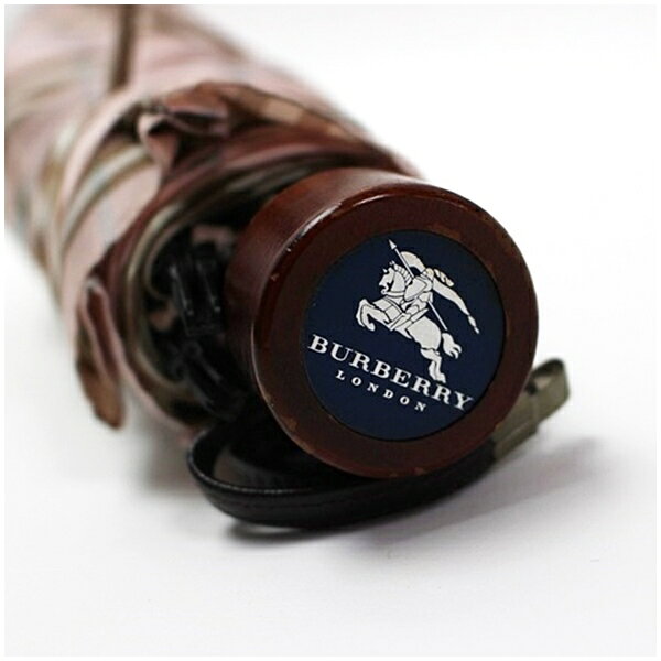 バーバリー 折り畳み傘 ピンク×チェック 中古 ABランク BURBERRY｜レディース 女性 軽量 コンパクト カバー付き 【送料無料】