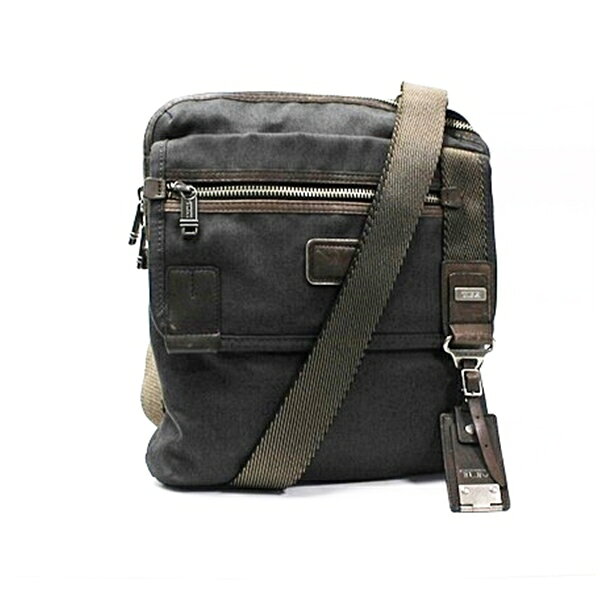 トゥミ メンズショルダーバッグ ダークグレー×ブラウン 中古 ABランク TUMI｜男性 ...