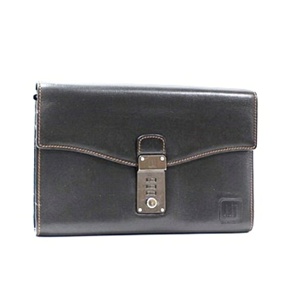 伊製□ダンヒル ダイヤルロック式 オールレザーセカンドバッグ dunhill