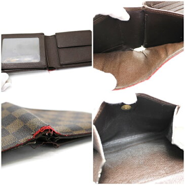 ルイヴィトン ダミエ ポルトフォイユ フロリン 2つ折り財布 N60011 中古 Bランク LOUIS VUITTON |メンズ レディース 男女兼用 ビトン ウォレット 財布 小銭入れ付き クリアケース付き 二つ折り【送料無料】