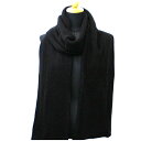 ナノ・ユニバース マフラー ブラック 210×22センチ 中古 ABランク | 女性 レディース 男性 メンズ 男女兼用 厚め 【クリーニング済み】