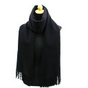 ブティック プラージュ 大判マフラー ブラック 無地 196×49センチ 中古 ABランク BOUTIQUE PIAGE | レディース 女性 シンプル 防寒 冬 【クリーニング済み】【送料無料】(4)