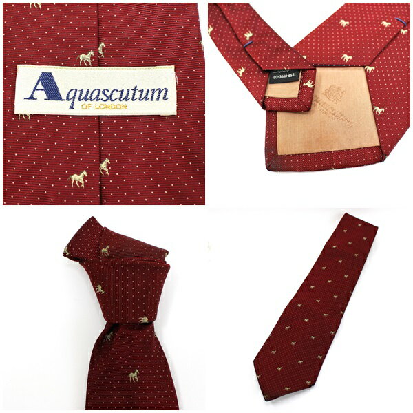 アクアスキュータム シルク ネクタイ 中古 ABランク Aquascutum | メンズ ビジネス【ネコポス送料無料】