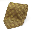 ルイ ヴィトン シルク ネクタイ ダミエ柄 中古 ABランク LOUIS VUITTON| ビジネス メンズ ビトン LV 【クリーニング済み】【送料無料】