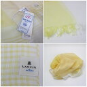 ランバン キュプラ ストール 未使用 ライトイエロー 中古 Sランク LANVIN| レディース 女性 【ネコポス送料無料】 3