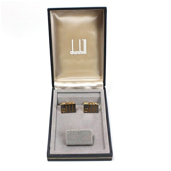 ダンヒル カフス シルバー×ゴールド 中古 Aランク dunhill|メンズ 男性 ロゴ アクセサリー ケース付き ビジネス【送料無料】