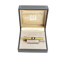 ダンヒル ネクタイピン ゴールドカラー 中古 Aランク dunhill |アクセサリー メンズ 男性用 ビジネス 仕事 スーツ小物 クリップ式 ケース付き【送料...
