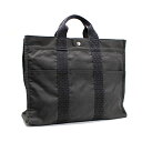 エルメス エールライン MM ナイロンキャンバス トートバッグ グレー 中古 ABランク HERMES|レディース メンズ 男女兼用 通勤 通学 A4可【送料無...